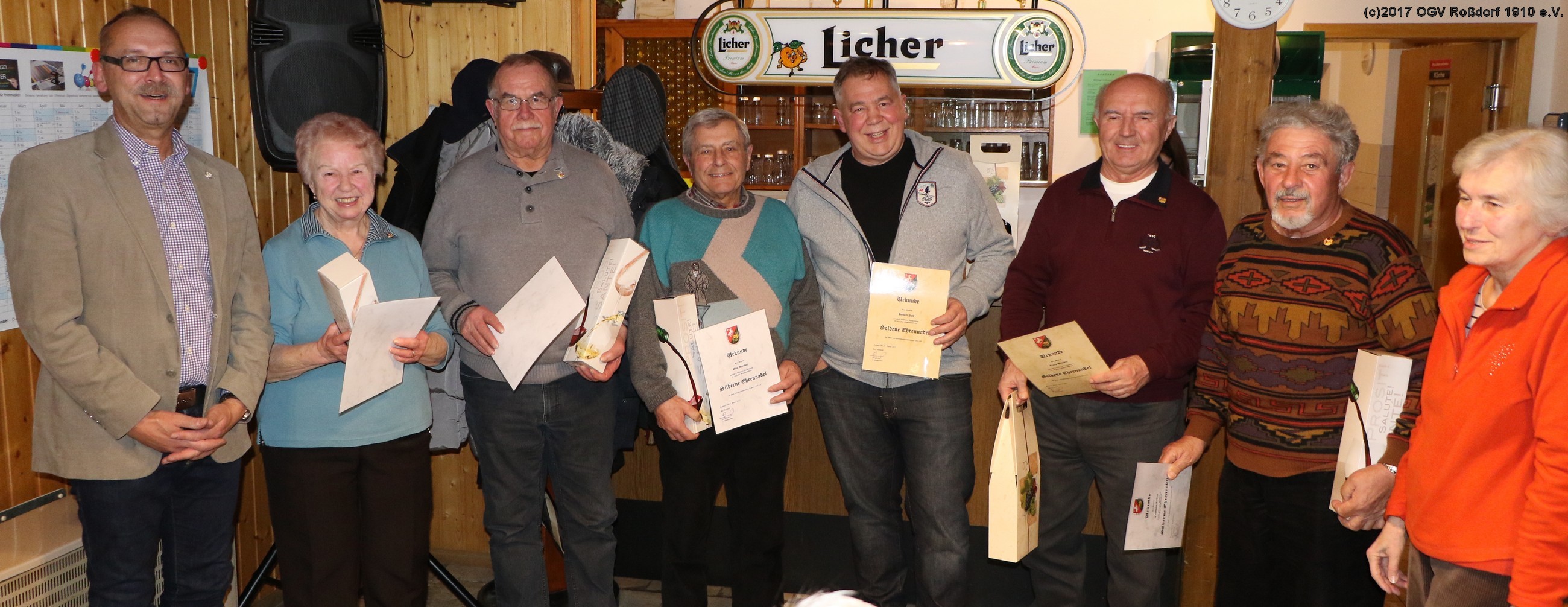 Die OGV-Jubilare 2017 Die OGV-Jubilare 2017